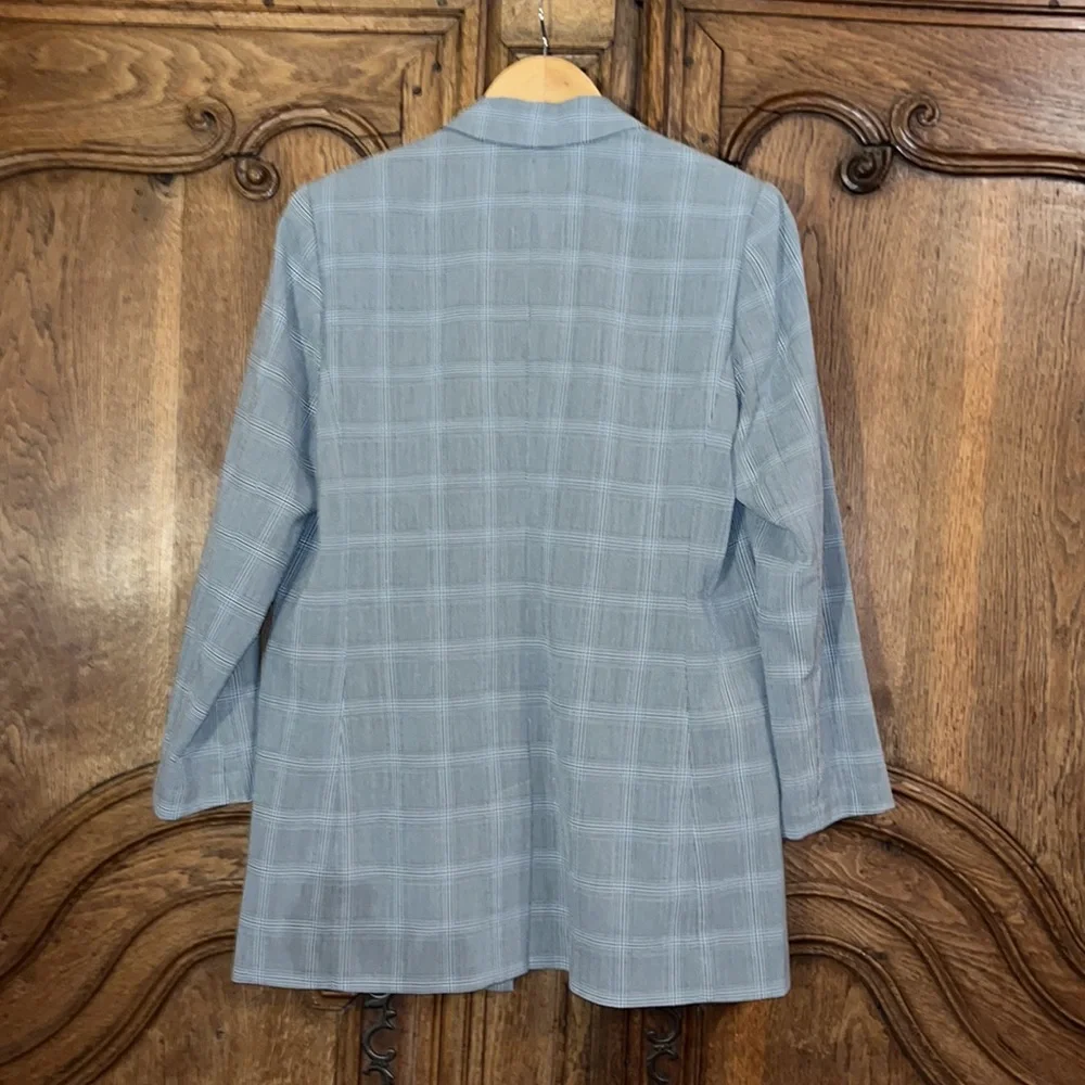 Brochu Walker Plaid Boyfriend Blazer